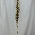 Source Unknown Gold Tone Chain Link Bracelet Black Braided Satin Cord Adjustable NWOT Photo 13
