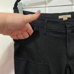 Burberry  Brit Womens Pants Medium Black Stretch Motto Designer Zip Rebel Skinny Photo 1
