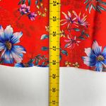 Johnny Was NWOT  Floral Oversize Short Sleeve Top Blouse Women Size S Red V-Neck Photo 12