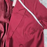 Missguided  Plus‎ Size 18 Blazer Dress Mesh Bow Waist Burgundy Red Party Photo 6