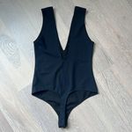 Free People Black V Neck Bodysuit Photo 3
