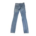 H&M Divided Women Skinny Jeans SZ 4 Medium Wash Distressed High Rise Button Zip Photo 5