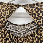 Entro  2X Blouse Top Blouse Babydoll Leopard Animal Print Long Balloon Sleeve Photo 4