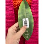 Anthropologie FARM RIO Sweater Cardigan Striped Rainbow Knit Puff Sleeve Open Front Photo 3