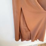 Shona joy  Twist Front Long Sleeve Cocktail Dress Mocha Sz 12 Photo 5