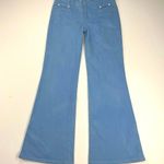 Joe’s Jeans Twill Denim Mid Rise Trouser Jeans Malibu Blue White Rivets Size 28 Photo 0