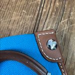 Ralph Lauren  turquoise Blue Canvas tote Bag with Brown Leather Trim new NWT Photo 7