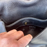 MCM Vintage  Black Leather studded Shoulder Bag Photo 7