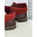 Womans Nature Breez Maroon Combat Boots Size 7 Red Photo 3