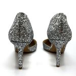 Badgley Mischka  Glitter Daisy II Heels Women’s Size 6 Silver Wedding Stiletto Pu Photo 5