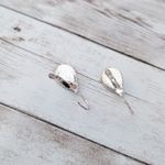 Vintage Earrings For Pierced Ears Red & Silver Tone Photo 4