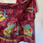 Papua New Guinea Sarong Wrap With Floral Design & PNG Flag Accents pink maroon Size undefined Photo 3