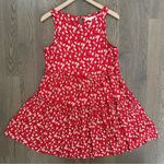 ASOS  Stradivarius STR Ditsy Floral Print Sleeveless Smock Dress in Red Medium Photo 0