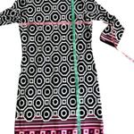 Eliza J Geometric Print Shift Dress Knee Length 3/4 Sleeves Size 6 Work Business Photo 4