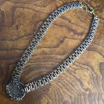 Vintage Diorios Egyptian revival enamel book chain necklace Gold Photo 12