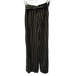 Reformation Belmont Size 8 Wide Leg Black White Striped Pants Belted Lightweight Photo 4