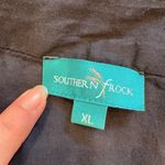 Southern Frock Navy Tunic Top XL – White Crochet Trim Boho Coastal Cotton Photo 1