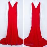 Eloquii NEW red maxi formal dress with trail, women's size 16 Photo 3
