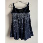 Inches Away Women Size 20W One Piece Swimwear Swim Dress Navy Diamonds Slimming Blue Photo 1