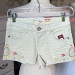 No Boundaries Denim Shorts Sunscreem Off White Embroidered Crochet Cutoffs Womens 1 XS Photo 8