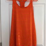 Brooks  Orange and Pink Striped Athletic Tank Photo 0