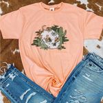 Desert Skull Graphic Tee Orange Size M Photo 0