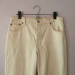 Abercrombie & Fitch 90s Straight Ultra High Rise Cream Jeans Women 31 / 12 Short Photo 3