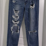 American Eagle  Jeans Women Size 8 Regular Tomgirl Distressed Ripped‎ Button Fly Photo 0
