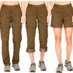The North Face Women’s Khaki Nylon Hiking Convertible Cargo Pant Shorts 14 Photo 1