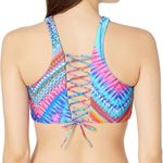 Luli Fama  Standard Star Girl Glam High Neck Engineered Reversible Bikini M NWT Photo 1