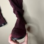 Steve Madden Balen Leather Suede Knee High Slouch Boot Burgundy 6 Photo 9