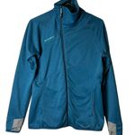 Mammut‎ Teal Blue Borah Fleece Asymmetrical Jacket Women’s Small 1010 Photo 0