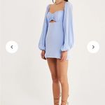 RUMER Camille Mini Dress Cutout Blue Size XS Revolve‎ Photo 3
