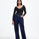 Madewell NWT  Jersey Double V-Neck Long-Sleeve Top - Size: Medium Photo 6