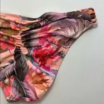 Shade & Shore Bikini Bottoms Tropical Floral Print Side Slits Ruched Coastal M Photo 7