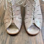 Paul Green • Cosmo peep toe sandal heeled lace up gold gladiator cage bootie Photo 3