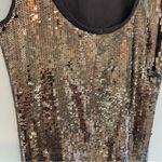 Elie Tahari  Brown Sequin Tank Top Size XS Photo 2