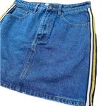 superdown Marianna Side Stripe Denim Skirt Blue Women's Size Medium Photo 5