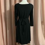 Liz Lange  Black Milkmaid Babydoll 3/4 Sleeve Midi Dress Maternity Small Photo 1