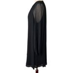 Joie  Black Chiffon Balloon Sleeve Button Front Mini Dress Photo 8