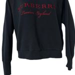 Burberry  London Sweatshirt Navy Blue Red Embroidered Pullover Womens Size Medium Photo 5