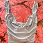 Tiger Mist light baby blue backless tie cinch waist mini dress Photo 4