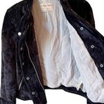 Free People Dusk Till Dawn Black Velvet Jacket Photo 3