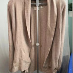 Cyrus  open front cardigan,‎ oatmeal color size large button detail on both sides Photo 0