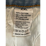 Wide Leg Mom Jeans Womens Size XXL 34x31 Light Blue High Rise Heart Shadow NEW Photo 5