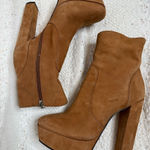 Schutz  suede platform camel ankle booties Photo 0