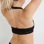 Aerie Black Lace Halter Bralette Photo 2