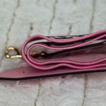 Versace Pink Nylon Leather La Greca Signature Embroidered Medusa Strap Photo 1