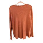 Anthropologie  T.La Nadia Cut Out Boho Waffle Knit Tee | Terracotta Orange | S Photo 3