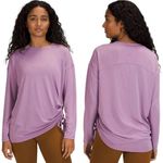 Lululemon Side Cinch Tie Long Sleeve Crew Neck Shirt Tee Top Wisteria Purple 8 Photo 1